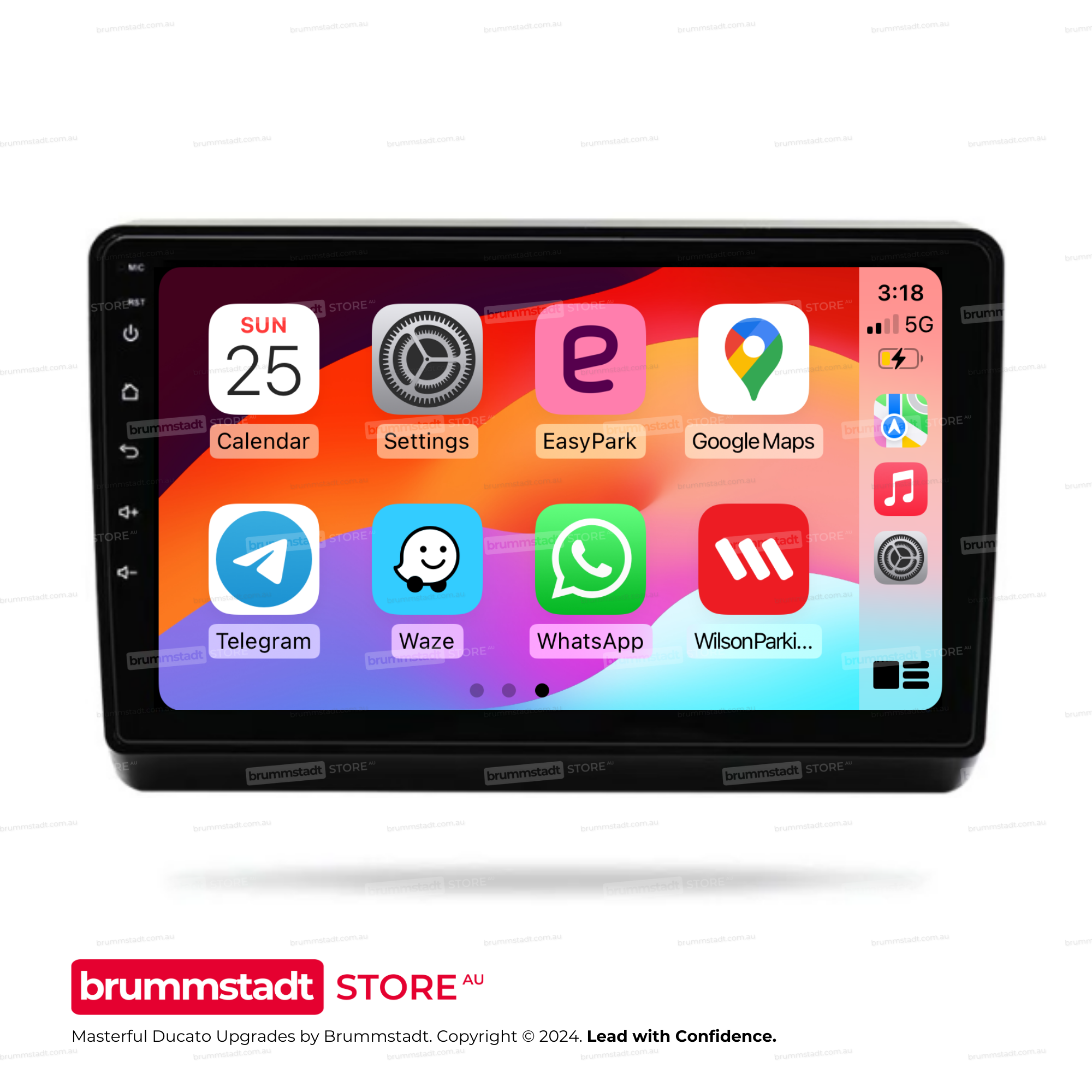 Fiat Ducato 2006-2020 - Premium Head Unit Upgrade Kit: Radio Infotainment System with Wired & Wireless Apple CarPlay and Android Auto Compatibility