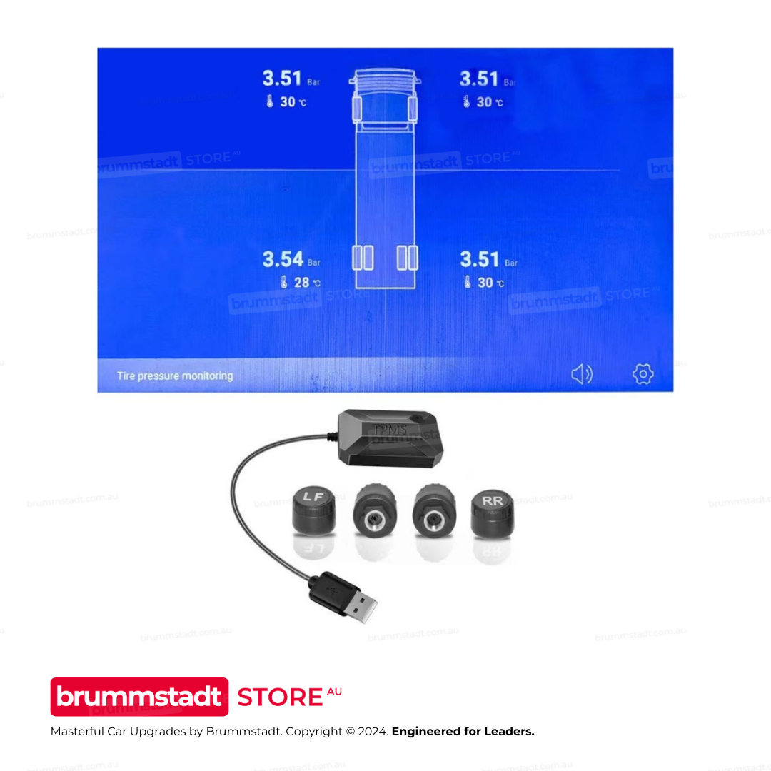External Tire Pressure Sensor - Easy Installation, Real-Time Alerts