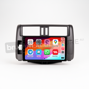 Toyota Prado 2009-2013 150 Series - Premium Head Unit Upgrade Kit: Radio Infotainment System with Wired & Wireless Apple CarPlay and Android Auto Compatibility