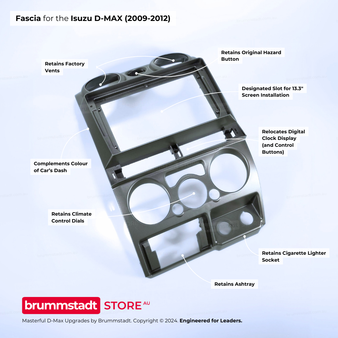Isuzu D-Max 2009-2012 - Premium Head Unit Upgrade Kit: Radio Infotainment System with Wired & Wireless Apple CarPlay and Android Auto Compatibility