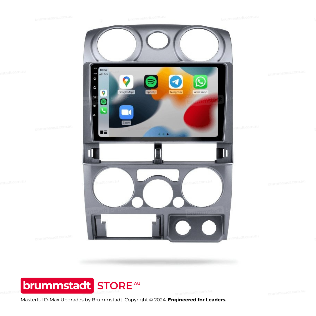 Isuzu D-Max 2009-2012 - Premium Head Unit Upgrade Kit: Radio Infotainment System with Wired & Wireless Apple CarPlay and Android Auto Compatibility