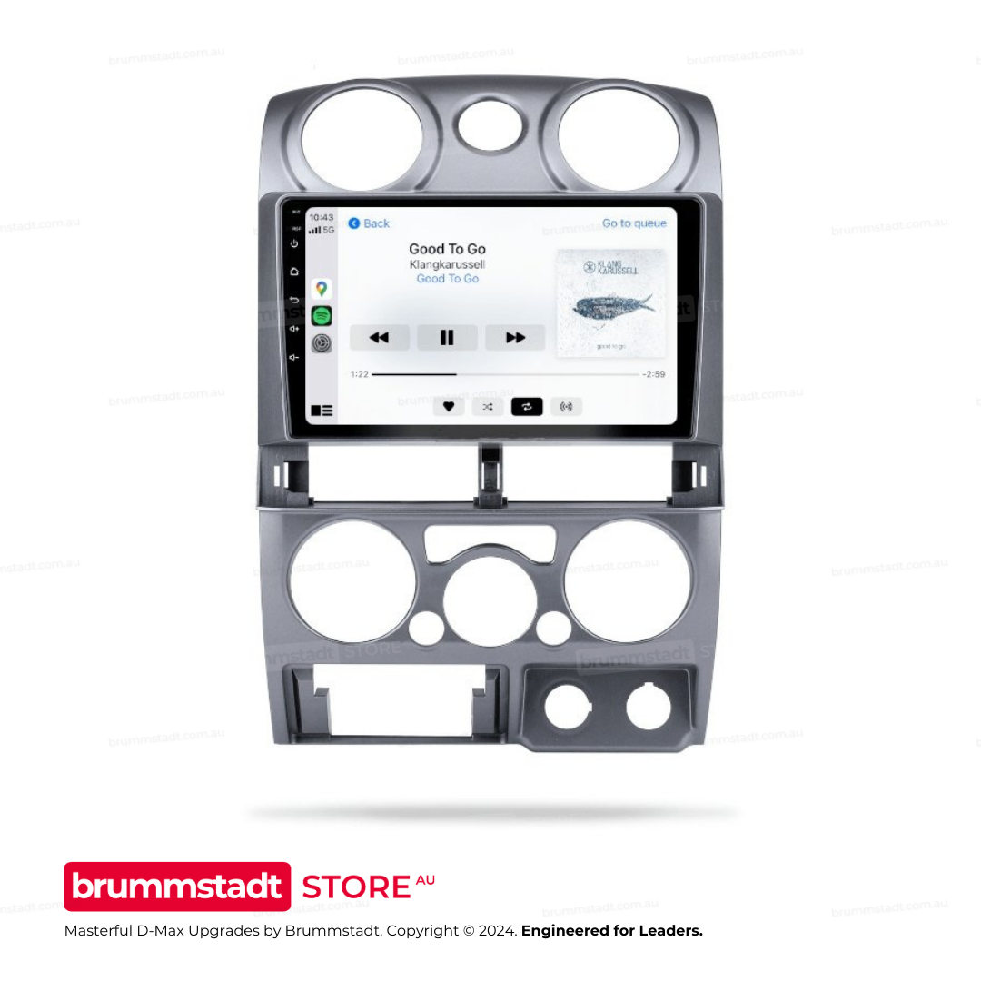 Isuzu D-Max 2009-2012 - Premium Head Unit Upgrade Kit: Radio Infotainment System with Wired & Wireless Apple CarPlay and Android Auto Compatibility