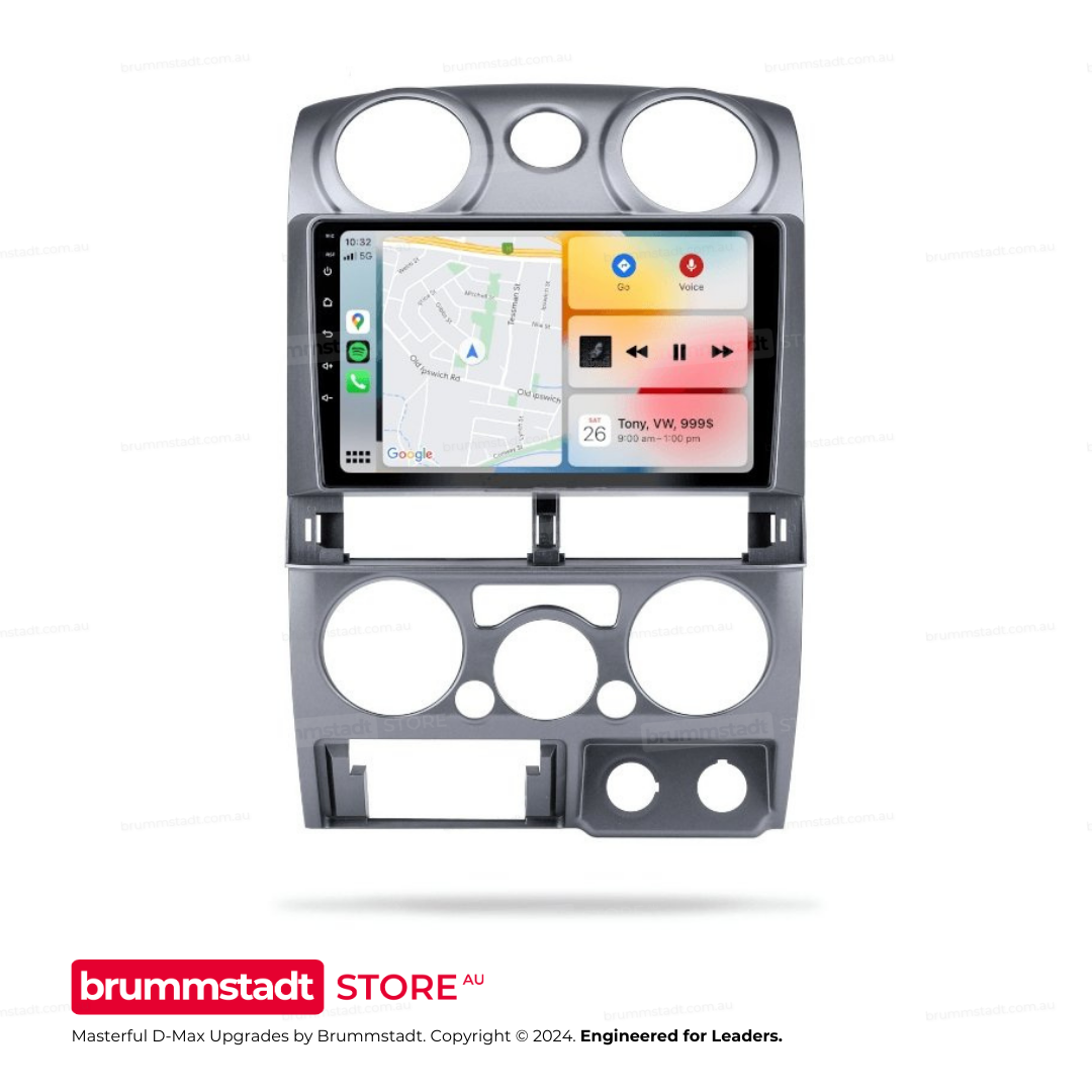 Isuzu D-Max 2009-2012 - Premium Head Unit Upgrade Kit: Radio Infotainment System with Wired & Wireless Apple CarPlay and Android Auto Compatibility