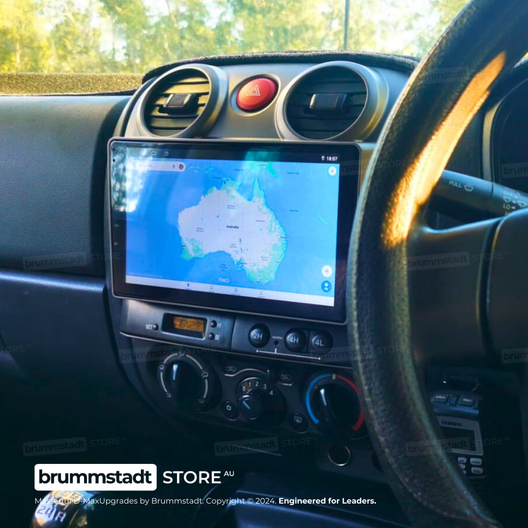 Isuzu D-Max 2009-2012 - Premium Head Unit Upgrade Kit: Radio Infotainment System with Wired & Wireless Apple CarPlay and Android Auto Compatibility