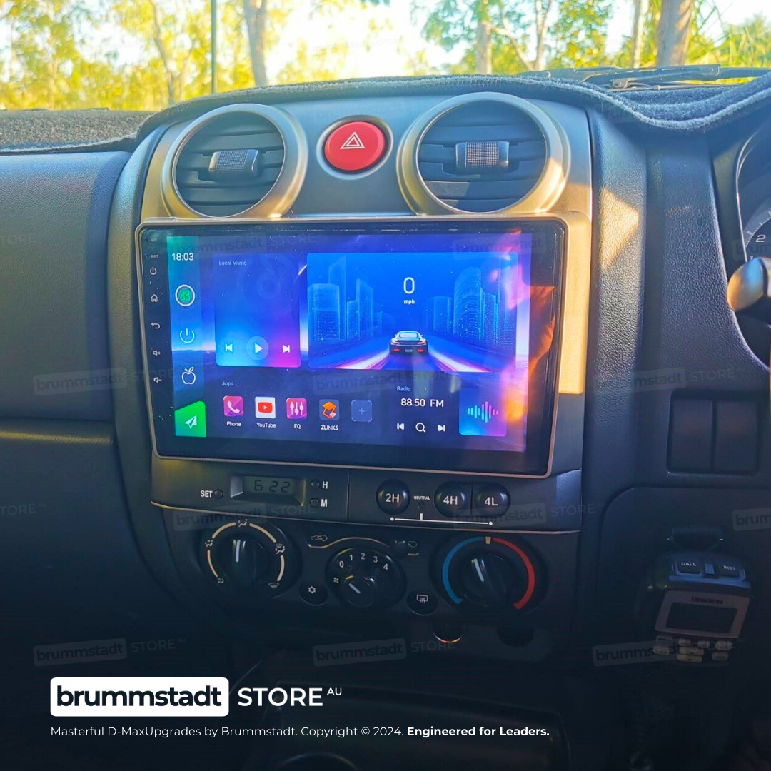 Isuzu D-Max 2009-2012 - Premium Head Unit Upgrade Kit: Radio Infotainment System with Wired & Wireless Apple CarPlay and Android Auto Compatibility