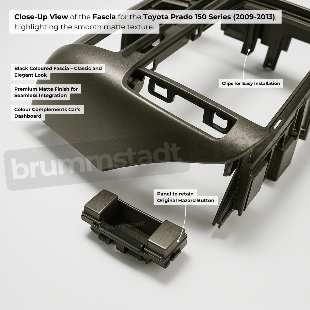 Toyota Prado 2009-2013 150 Series - Premium Head Unit Upgrade Kit: Radio Infotainment System with Wired & Wireless Apple CarPlay and Android Auto Compatibility