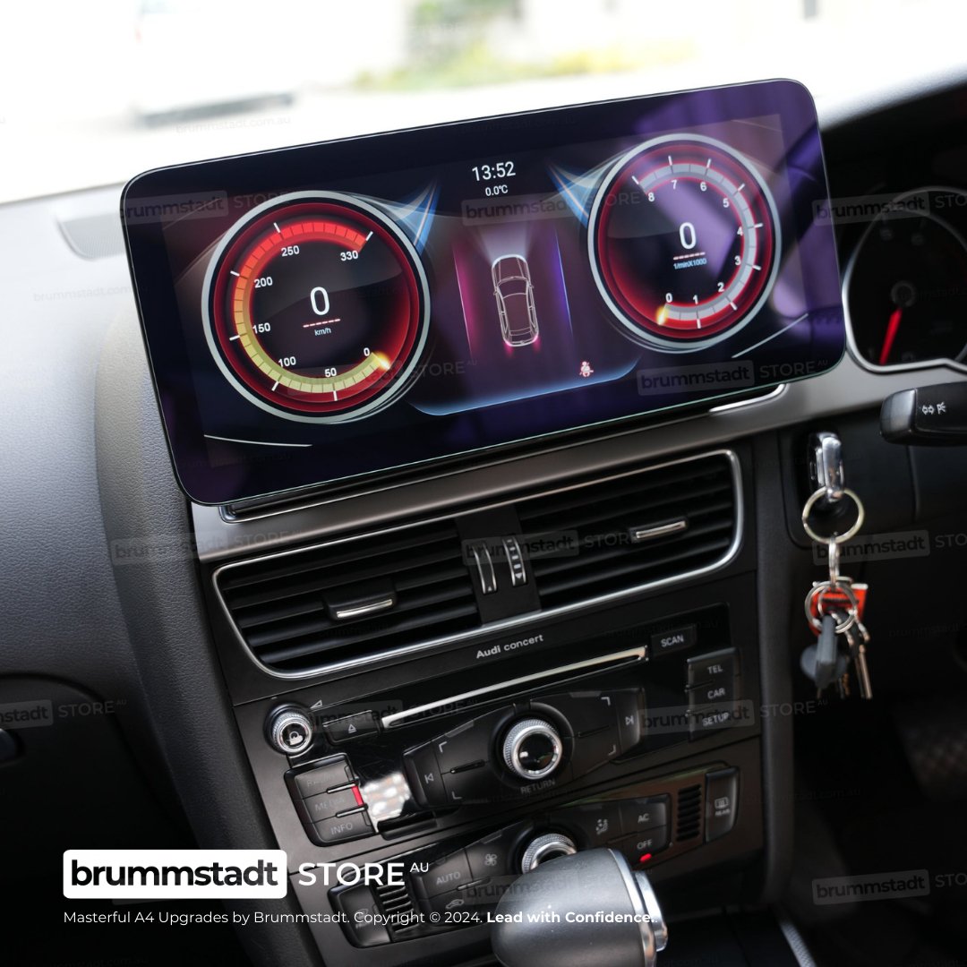 Audi A4 2009-2016 - Premium Head Unit Upgrade Kit: Radio Infotainment System with Wired & Wireless Apple CarPlay and Android Auto Compatibility - baeumer technologies