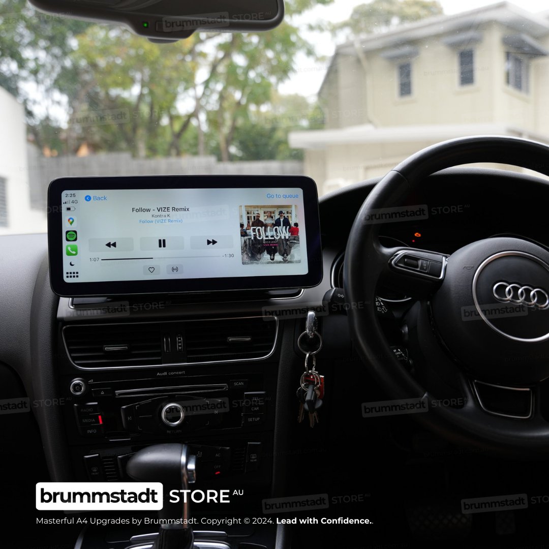 Audi A4 2009-2016 - Premium Head Unit Upgrade Kit: Radio Infotainment System with Wired & Wireless Apple CarPlay and Android Auto Compatibility - baeumer technologies