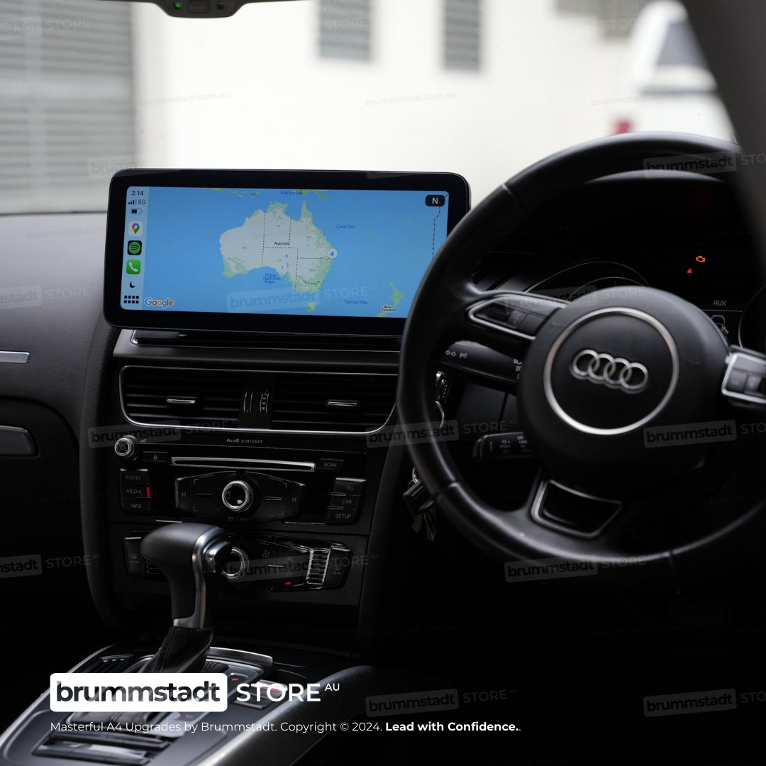 Audi A4 2009-2016 - Premium Head Unit Upgrade Kit: Radio Infotainment System with Wired & Wireless Apple CarPlay and Android Auto Compatibility - baeumer technologies