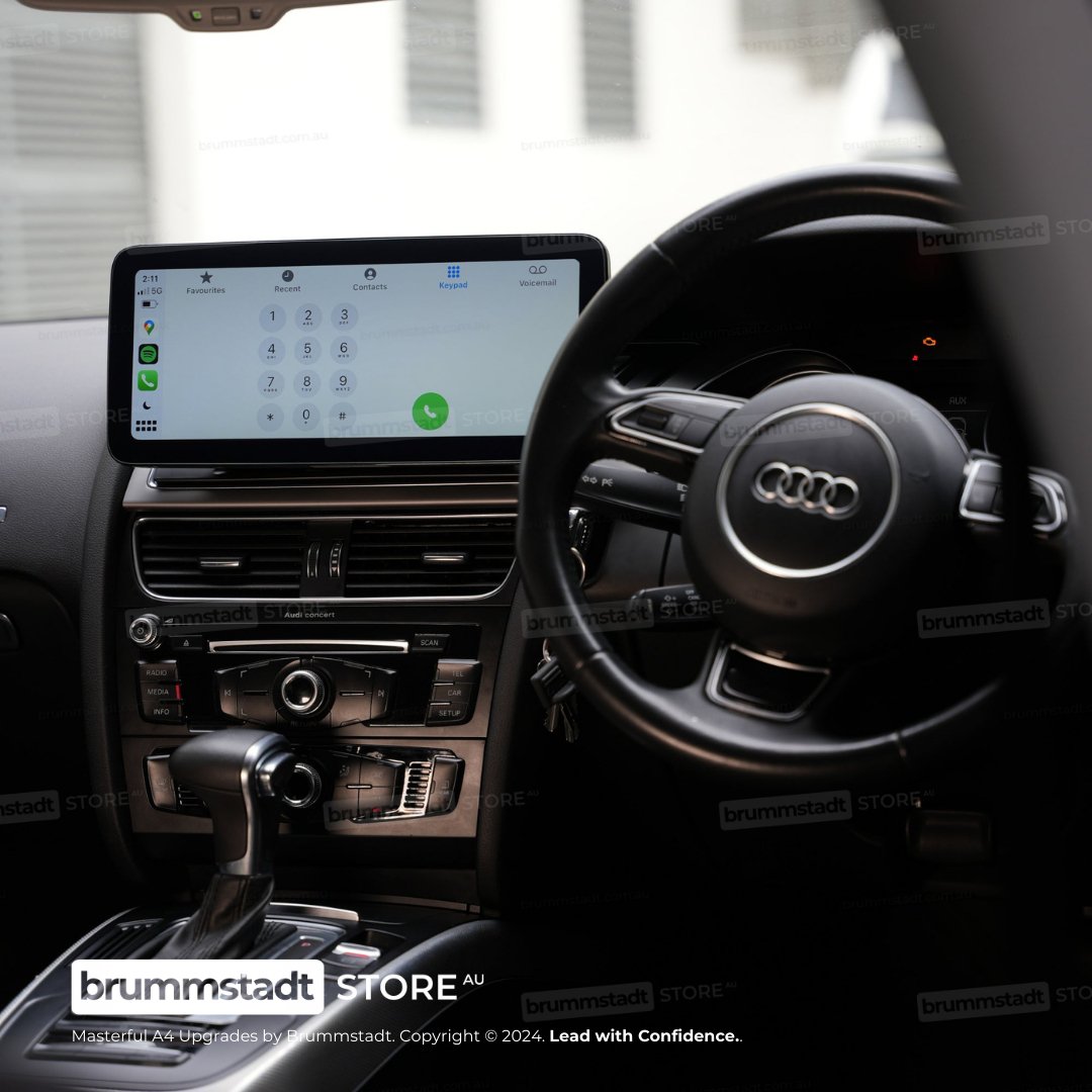 Audi A4 2009-2016 - Premium Head Unit Upgrade Kit: Radio Infotainment System with Wired & Wireless Apple CarPlay and Android Auto Compatibility - baeumer technologies