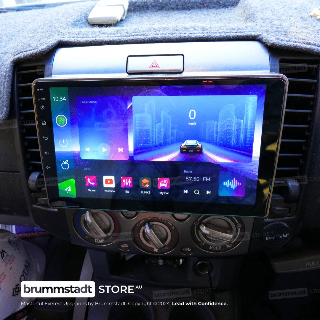 Ford Everest 2 2006-2011 - Premium Head Unit Upgrade Kit: Radio Infotainment System with Wired & Wireless Apple CarPlay and Android Auto Compatibility - baeumer technologies