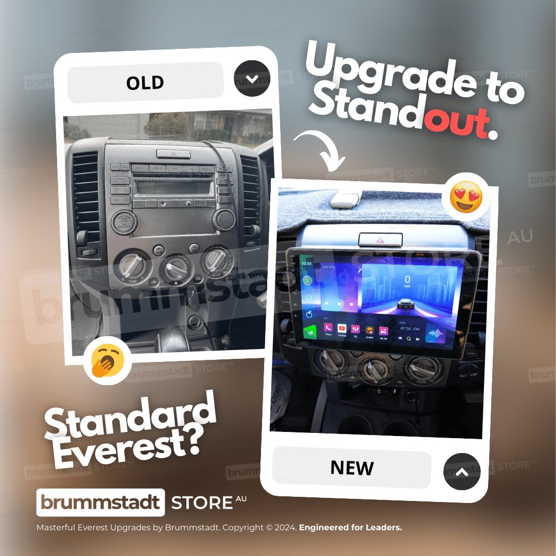 Ford Everest 2 2006-2011 - Premium Head Unit Upgrade Kit: Radio Infotainment System with Wired & Wireless Apple CarPlay and Android Auto Compatibility - baeumer technologies