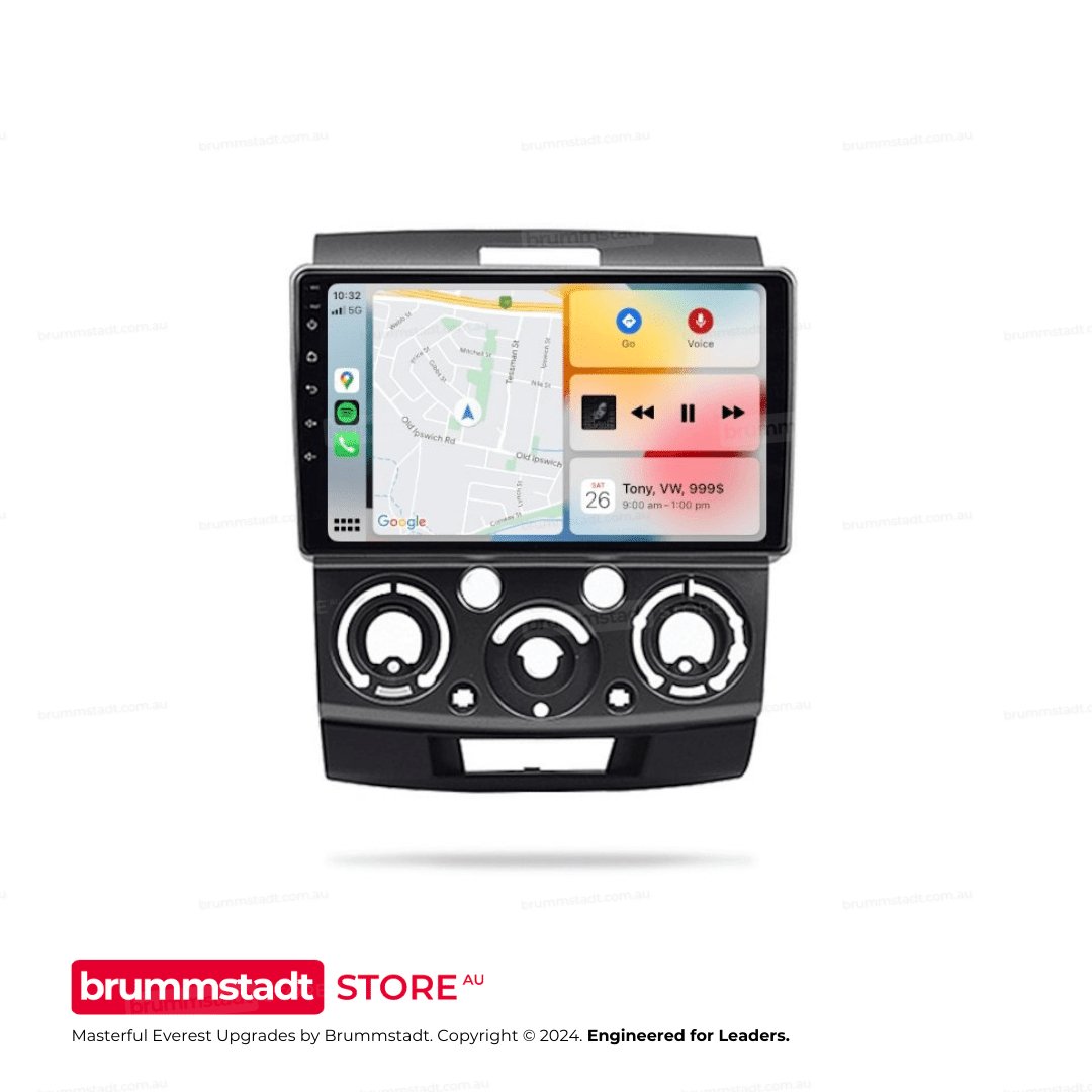 Ford Everest 2 2006-2011 - Premium Head Unit Upgrade Kit: Radio Infotainment System with Wired & Wireless Apple CarPlay and Android Auto Compatibility - baeumer technologies