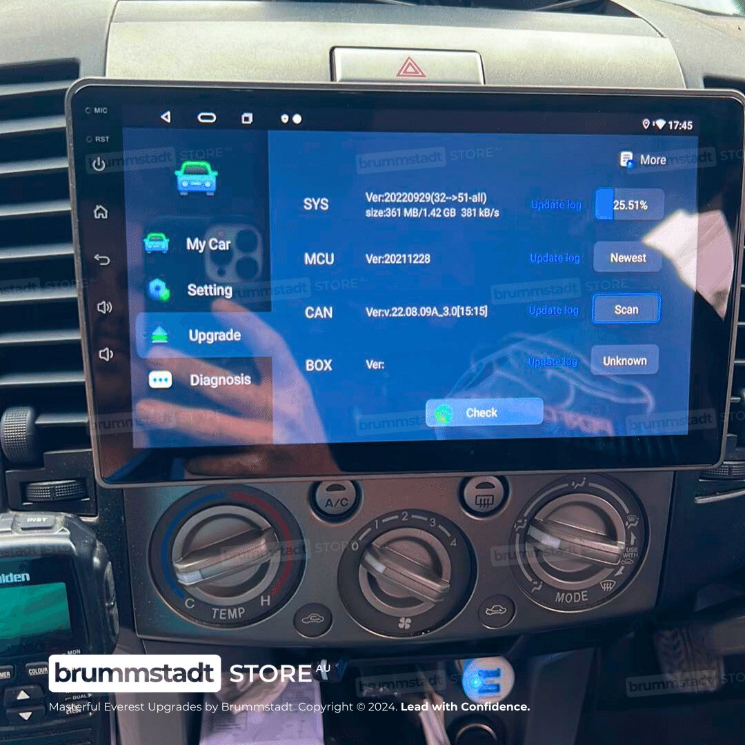 Ford Everest 2 2006-2011 - Premium Head Unit Upgrade Kit: Radio Infotainment System with Wired & Wireless Apple CarPlay and Android Auto Compatibility - baeumer technologies