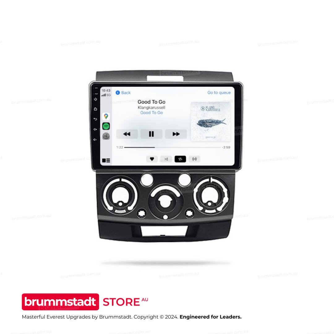 Ford Everest 2 2006-2011 - Premium Head Unit Upgrade Kit: Radio Infotainment System with Wired & Wireless Apple CarPlay and Android Auto Compatibility - baeumer technologies