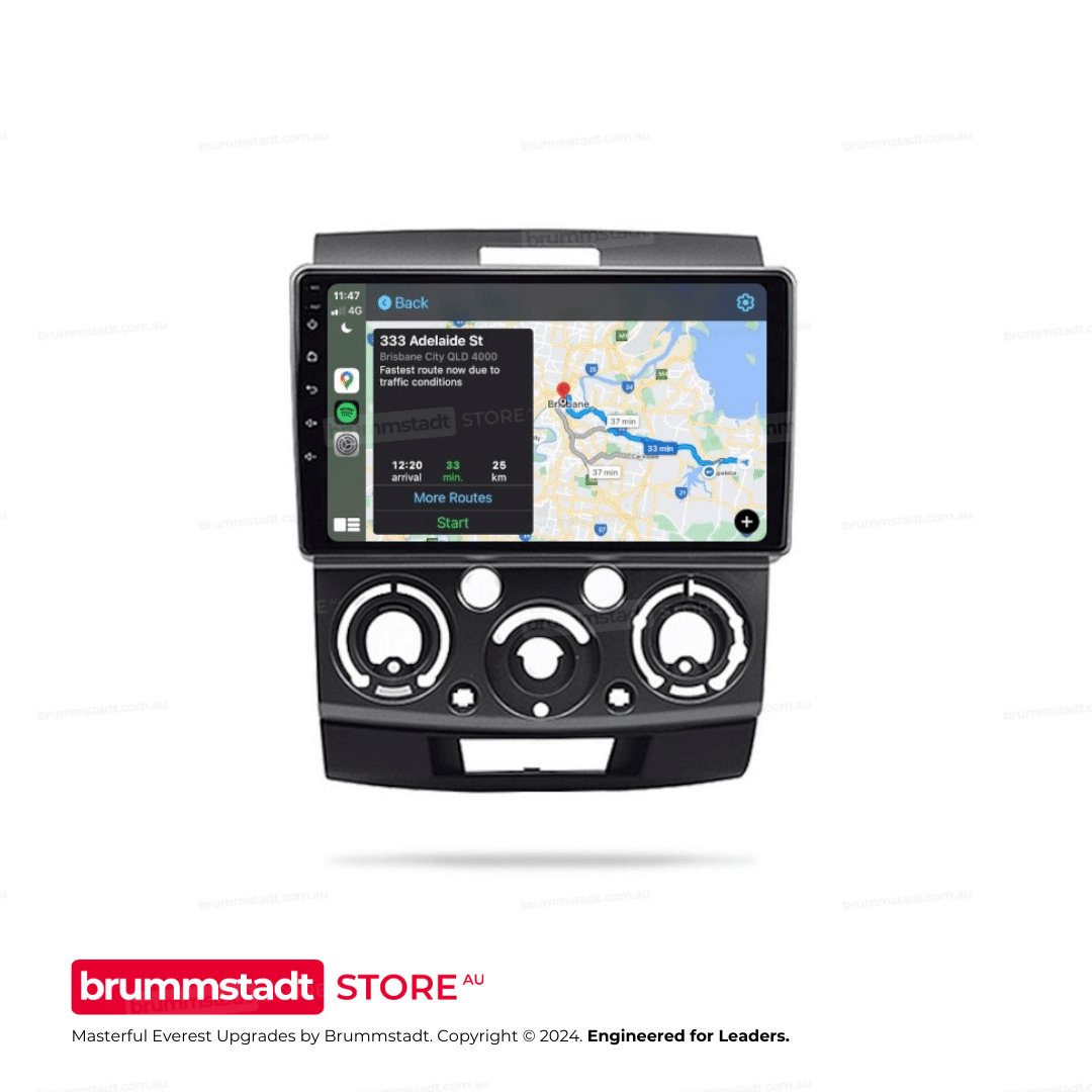 Ford Everest 2 2006-2011 - Premium Head Unit Upgrade Kit: Radio Infotainment System with Wired & Wireless Apple CarPlay and Android Auto Compatibility - baeumer technologies