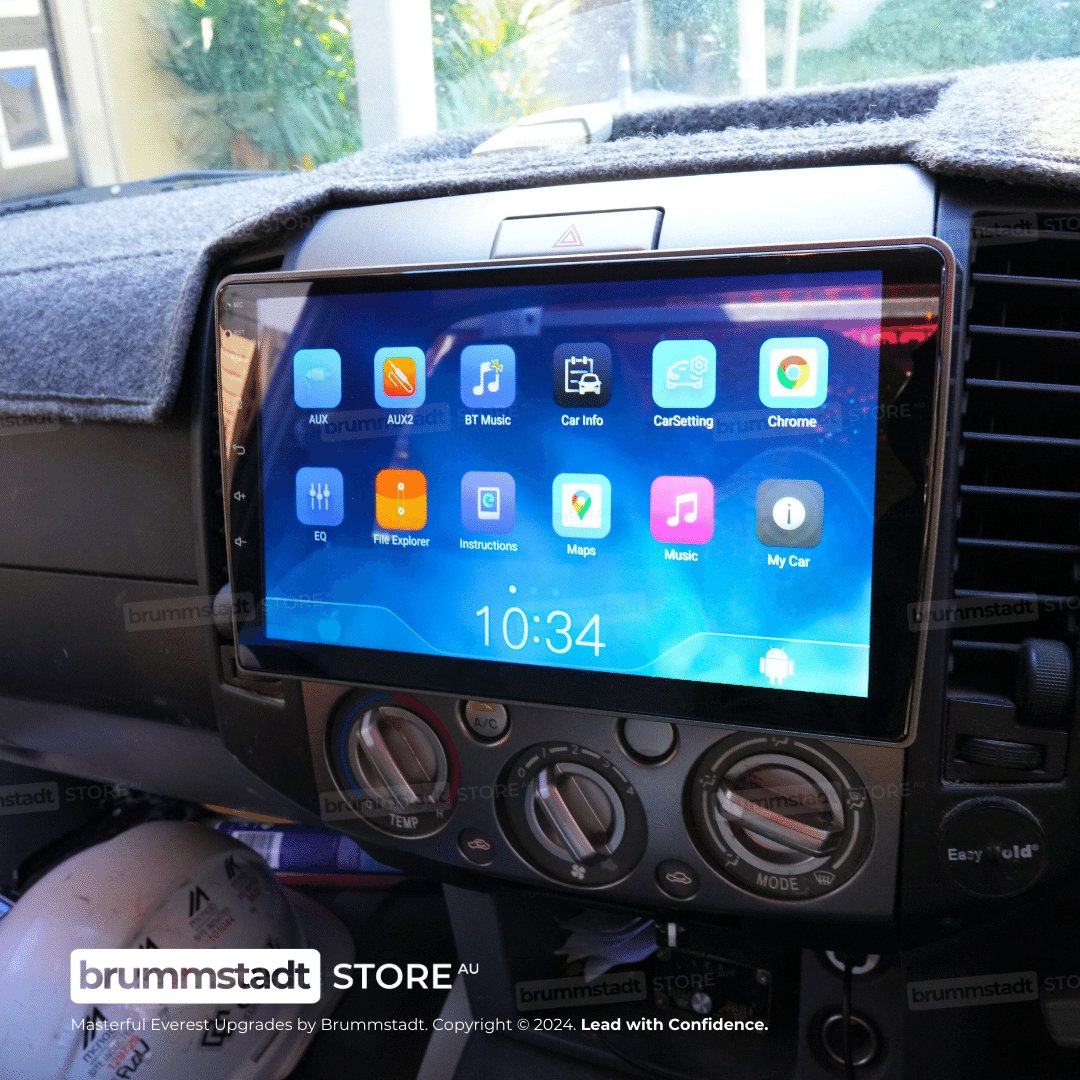 Ford Everest 2 2006-2011 - Premium Head Unit Upgrade Kit: Radio Infotainment System with Wired & Wireless Apple CarPlay and Android Auto Compatibility - baeumer technologies