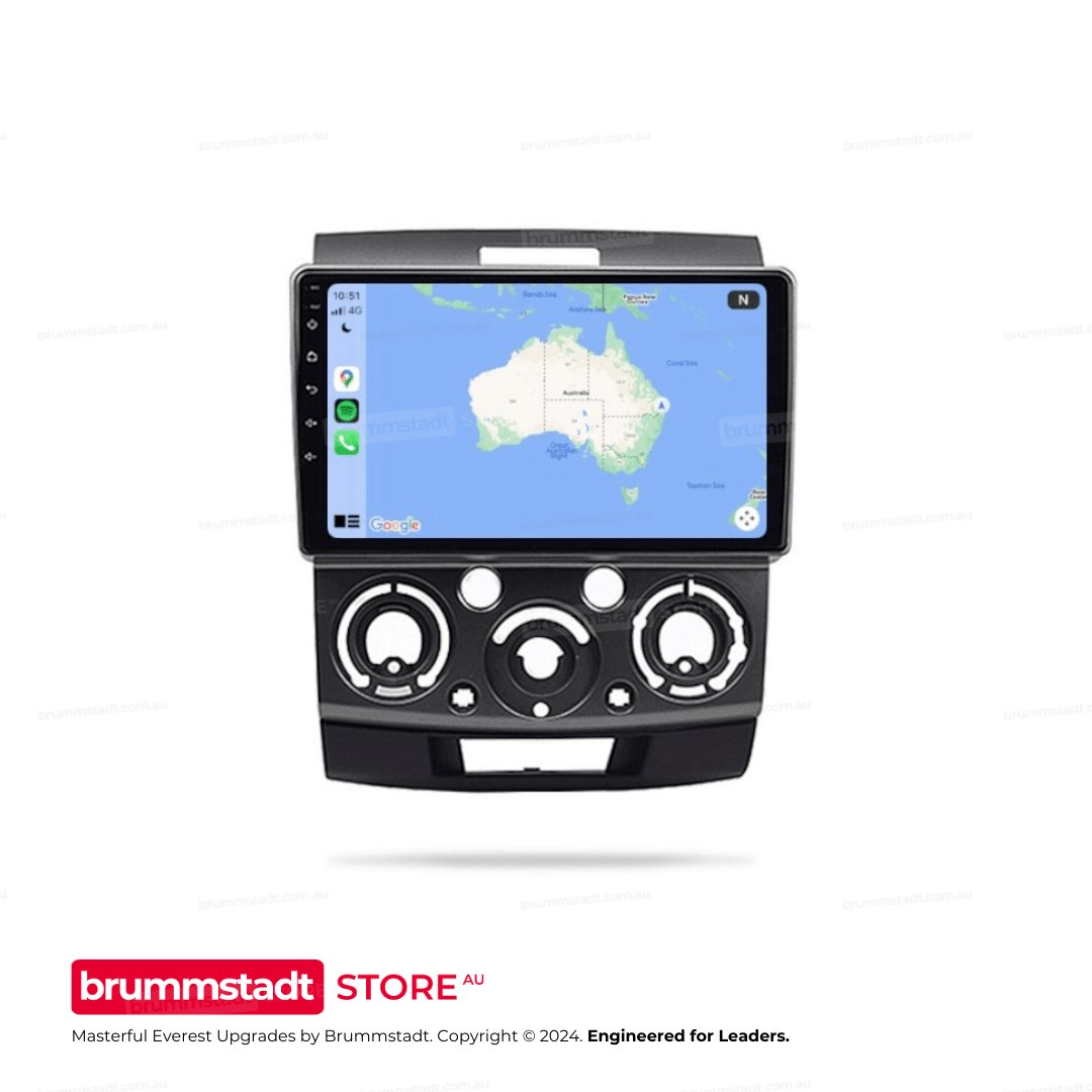 Ford Everest 2 2006-2011 - Premium Head Unit Upgrade Kit: Radio Infotainment System with Wired & Wireless Apple CarPlay and Android Auto Compatibility - baeumer technologies