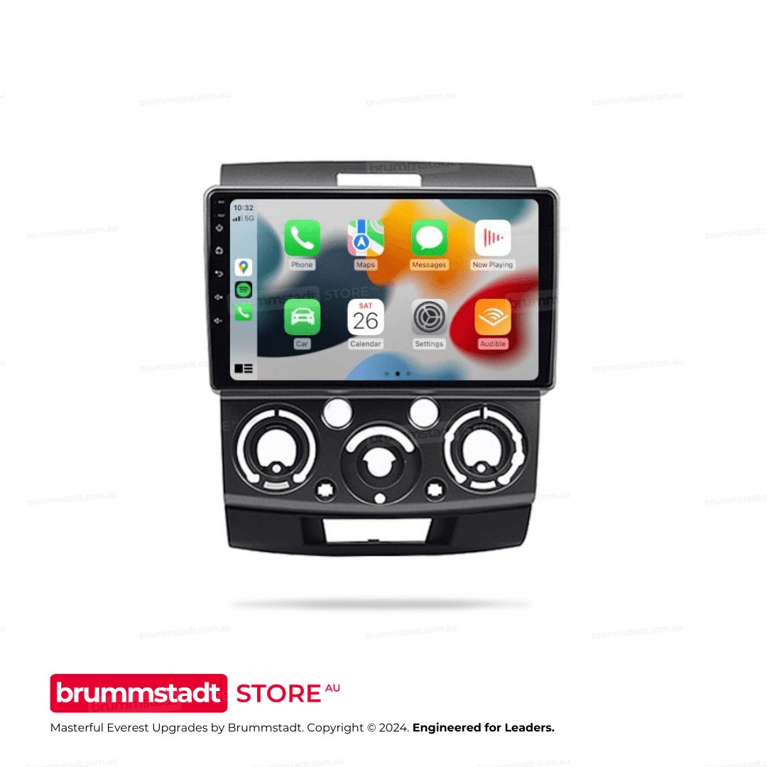 Ford Everest 2 2006-2011 - Premium Head Unit Upgrade Kit: Radio Infotainment System with Wired & Wireless Apple CarPlay and Android Auto Compatibility - baeumer technologies