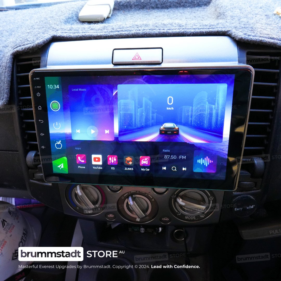 Ford Everest 2 2006-2011 - Premium Head Unit Upgrade Kit: Radio Infotainment System with Wired & Wireless Apple CarPlay and Android Auto Compatibility - baeumer technologies