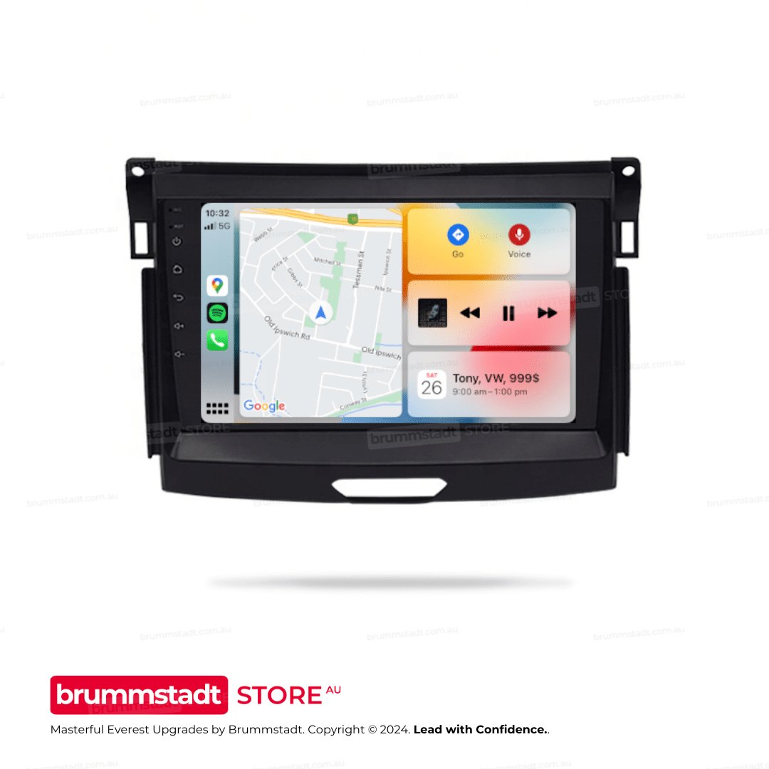 Ford Everest 2018-2022 - Premium Head Unit Upgrade Kit: Radio Infotainment System with Wired & Wireless Apple CarPlay and Android Auto Compatibility - baeumer technologies