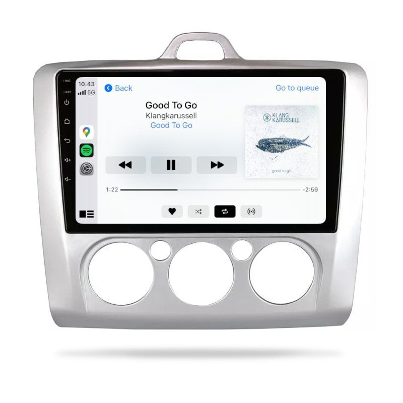 Ford Focus 2005-2008 LS LT - Premium Head Unit Upgrade Kit: Radio Infotainment System with Wired & Wireless Apple CarPlay and Android Auto Compatibility - baeumer technologies