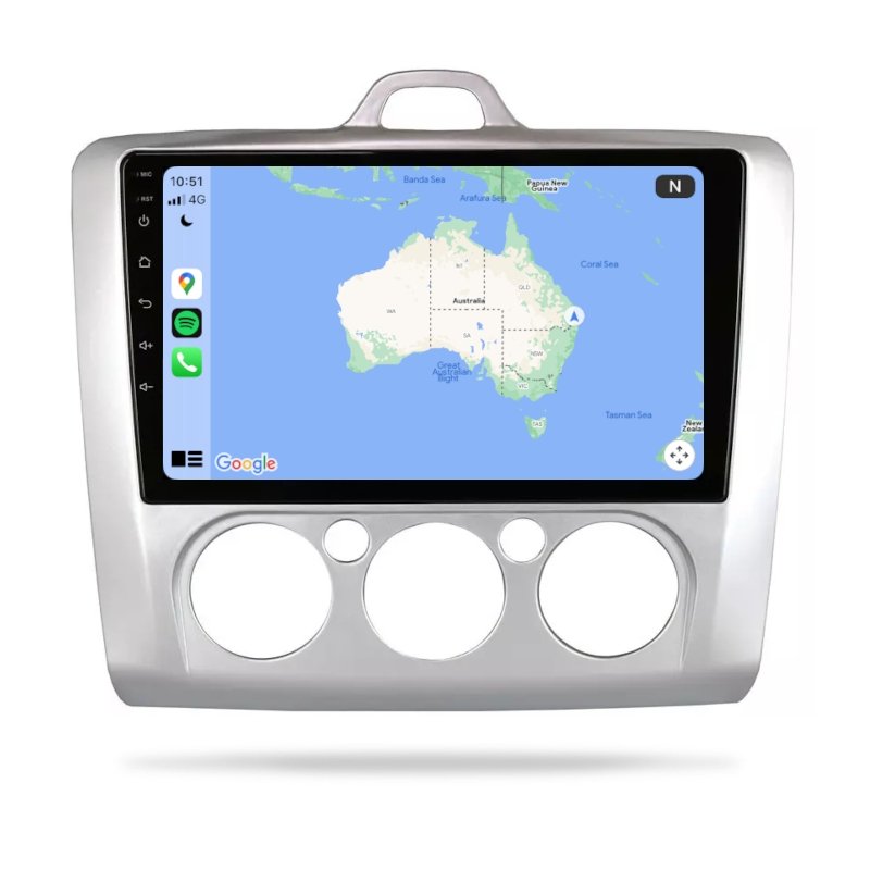 Ford Focus 2005-2008 LS LT - Premium Head Unit Upgrade Kit: Radio Infotainment System with Wired & Wireless Apple CarPlay and Android Auto Compatibility - baeumer technologies