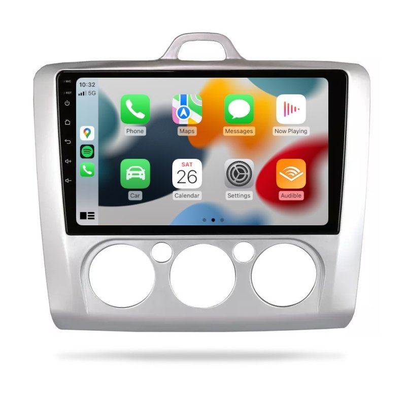 Ford Focus 2005-2008 LS LT - Premium Head Unit Upgrade Kit: Radio Infotainment System with Wired & Wireless Apple CarPlay and Android Auto Compatibility - baeumer technologies