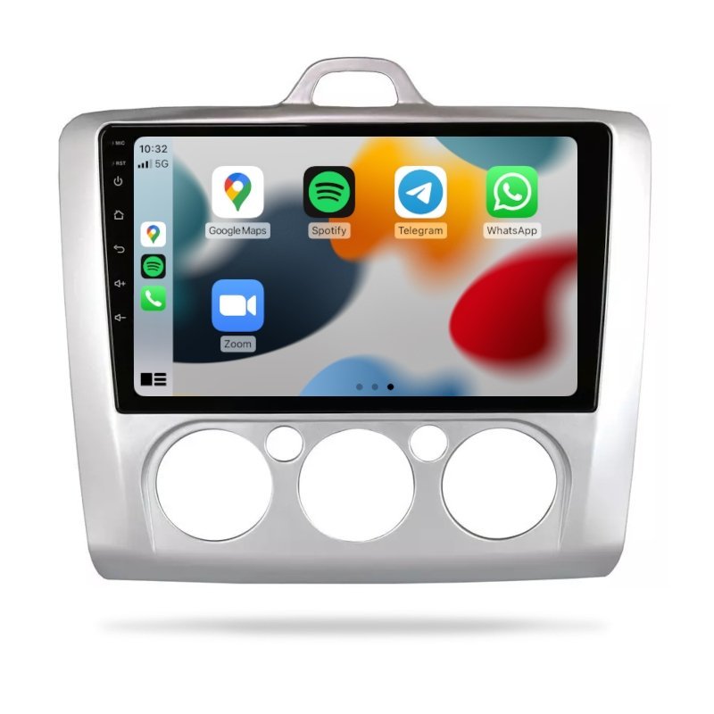 Ford Focus 2005-2008 LS LT - Premium Head Unit Upgrade Kit: Radio Infotainment System with Wired & Wireless Apple CarPlay and Android Auto Compatibility - baeumer technologies