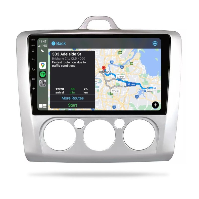 Ford Focus 2005-2008 LS LT - Premium Head Unit Upgrade Kit: Radio Infotainment System with Wired & Wireless Apple CarPlay and Android Auto Compatibility - baeumer technologies