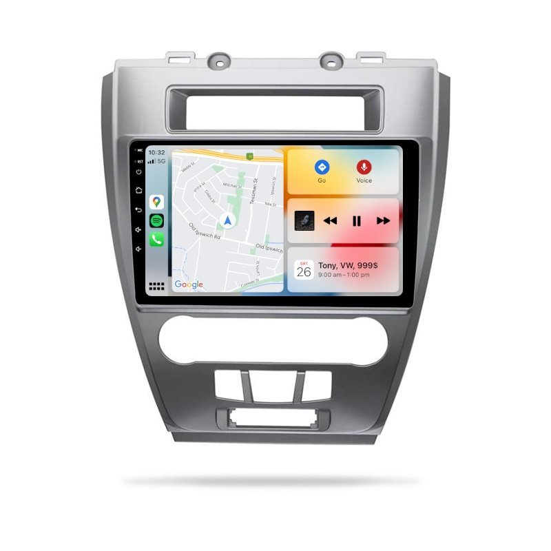 Ford Mustang 2009-2012 - Premium Head Unit Upgrade Kit: Radio Infotainment System with Wired & Wireless Apple CarPlay and Android Auto Compatibility - baeumer technologies