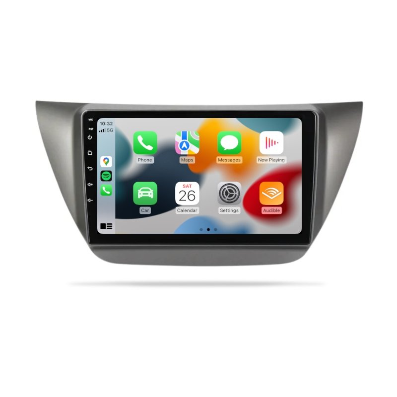 Mitsubishi Lancer 2000-2010 - Premium Head Unit Upgrade Kit: Radio Infotainment System with Wired & Wireless Apple CarPlay and Android Auto Compatibility - baeumer technologies