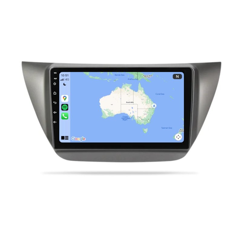 Mitsubishi Lancer 2000-2010 - Premium Head Unit Upgrade Kit: Radio Infotainment System with Wired & Wireless Apple CarPlay and Android Auto Compatibility - baeumer technologies