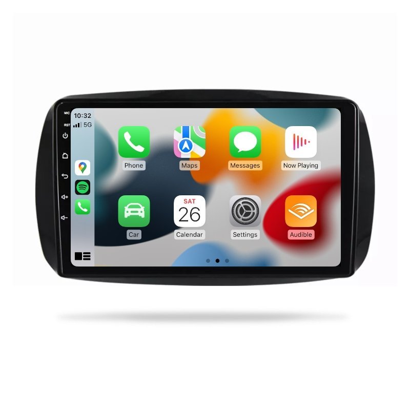 Smart Fortwo 2016-2020 - Premium Head Unit Upgrade Kit: Radio Infotainment System with Wired & Wireless Apple CarPlay and Android Auto Compatibility - baeumer technologies