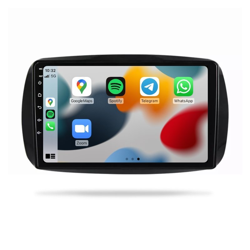 Smart Fortwo 2016-2020 - Premium Head Unit Upgrade Kit: Radio Infotainment System with Wired & Wireless Apple CarPlay and Android Auto Compatibility - baeumer technologies