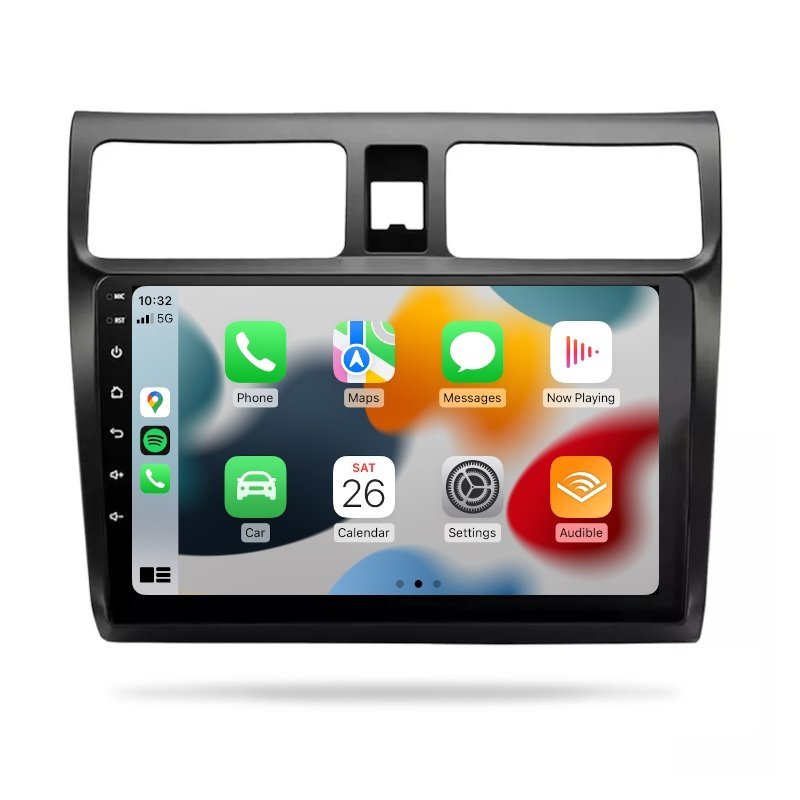 Suzuki Swift 2005-2010 - Premium Head Unit Upgrade Kit: Radio Infotainment System with Wired & Wireless Apple CarPlay and Android Auto Compatibility - baeumer technologies