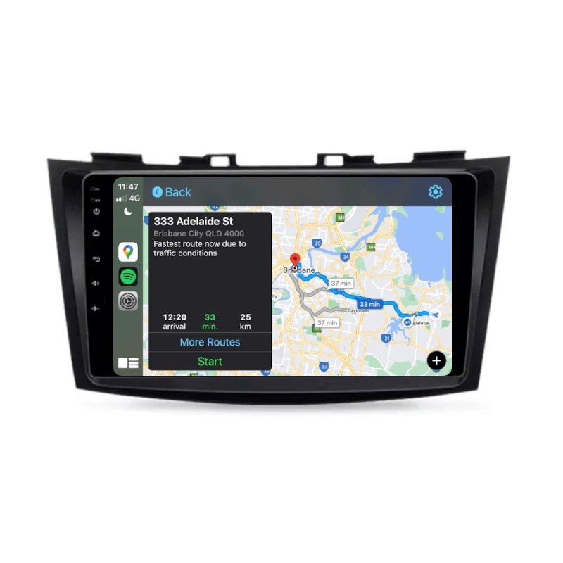 Suzuki Swift 2011-2017 - Premium Head Unit Upgrade Kit: Radio Infotainment System with Wired & Wireless Apple CarPlay and Android Auto Compatibility - baeumer technologies