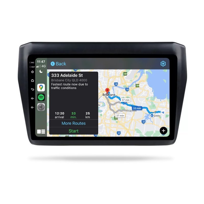 Suzuki Swift 2017-2022 - Premium Head Unit Upgrade Kit: Radio Infotainment System with Wired & Wireless Apple CarPlay and Android Auto Compatibility - baeumer technologies