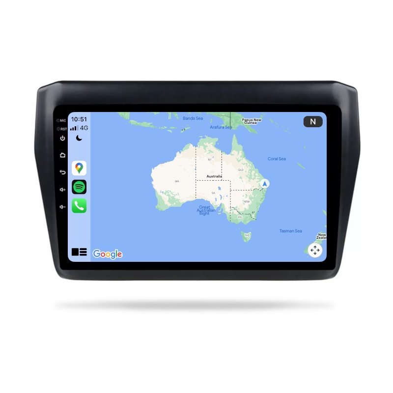 Suzuki Swift 2017-2022 - Premium Head Unit Upgrade Kit: Radio Infotainment System with Wired & Wireless Apple CarPlay and Android Auto Compatibility - baeumer technologies