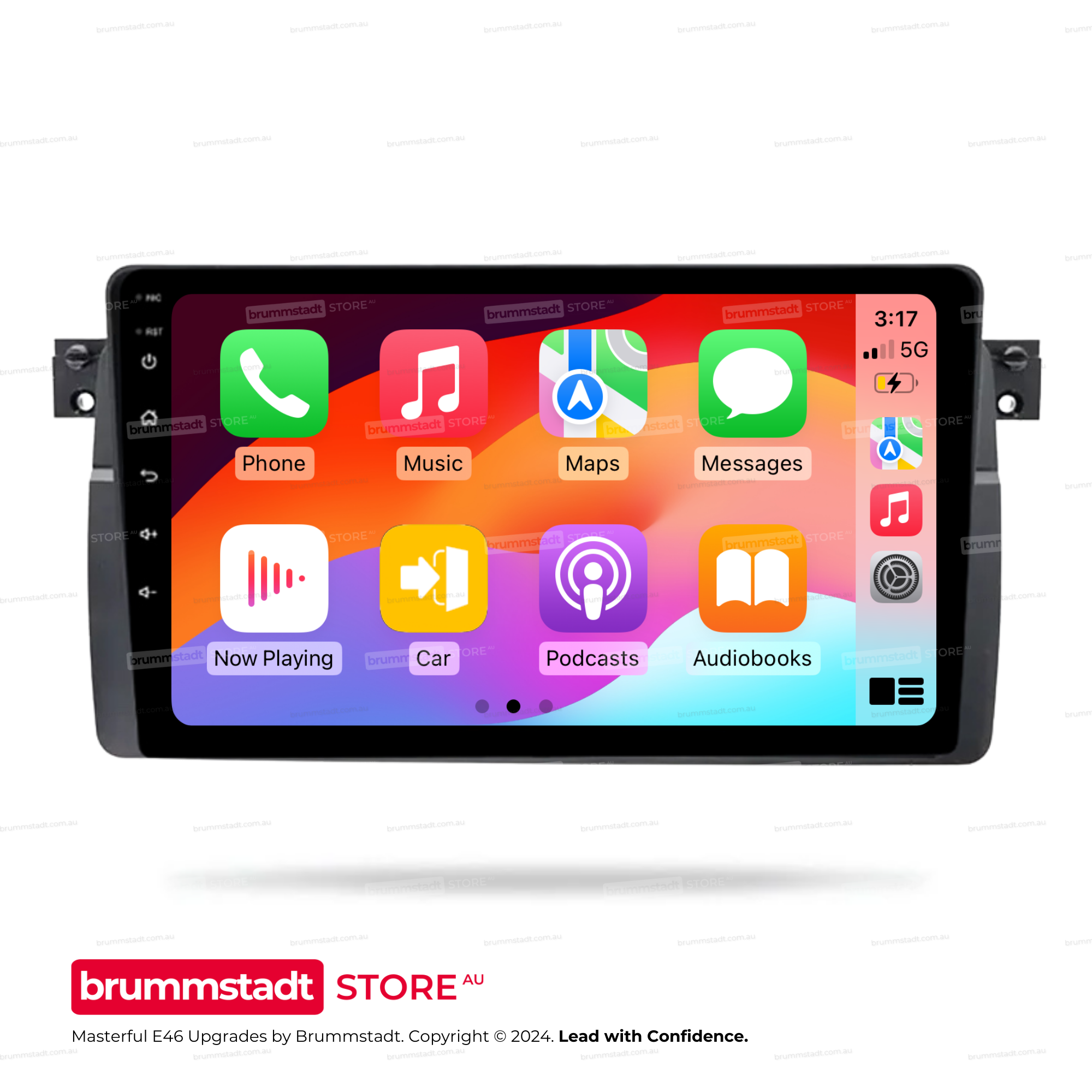 BMW 3 Series 1998-2006 (E46) - Premium Head Unit Upgrade Kit: Radio Infotainment System with Wired & Wireless Apple CarPlay and Android Auto Compatibility