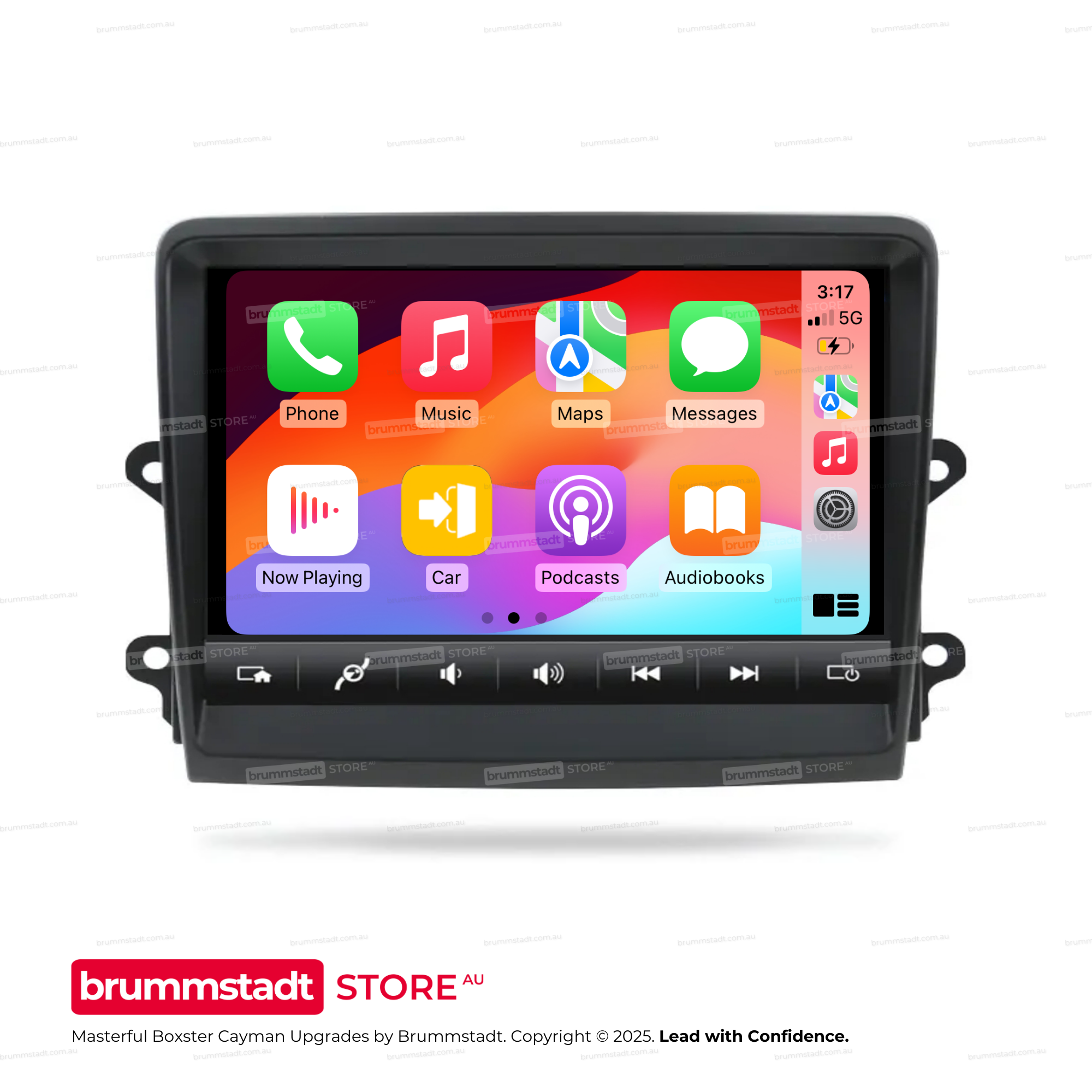 Porsche 718 Boxster Cayman 2011-2015 - Premium Head Unit Upgrade Kit: Radio Infotainment System with Wired & Wireless Apple CarPlay and Android Auto Compatibility