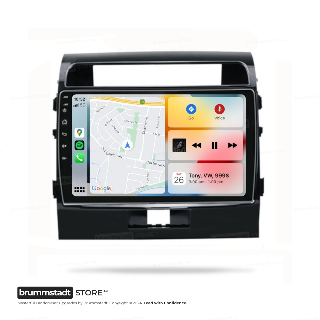 Toyota Land Cruiser 200 Series 2007-2015 - Premium Head Unit Upgrade Kit: Radio Infotainment System with Wired & Wireless Apple CarPlay and Android Auto Compatibility