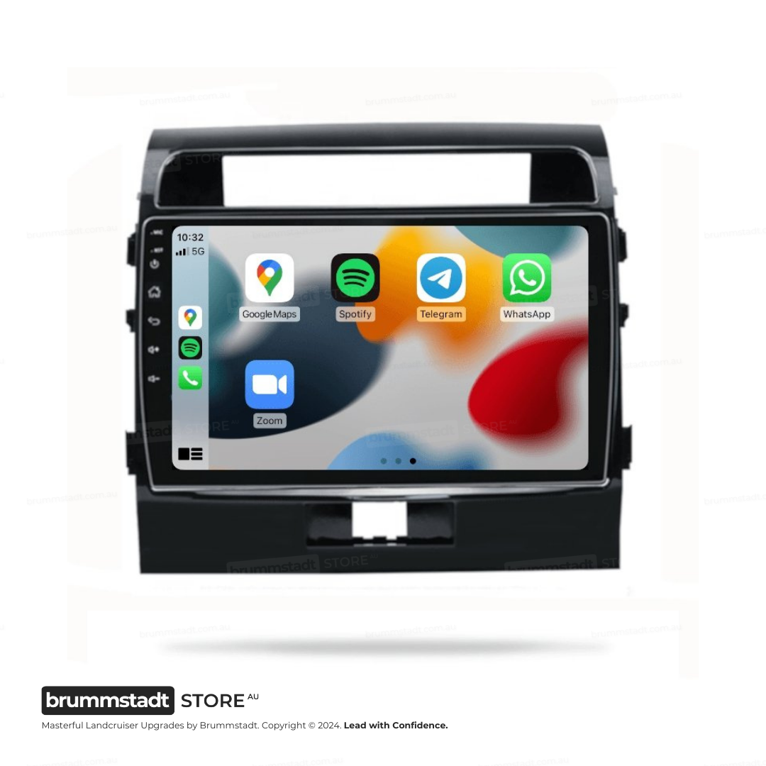 Toyota Land Cruiser 200 Series 2007-2015 - Premium Head Unit Upgrade Kit: Radio Infotainment System with Wired & Wireless Apple CarPlay and Android Auto Compatibility