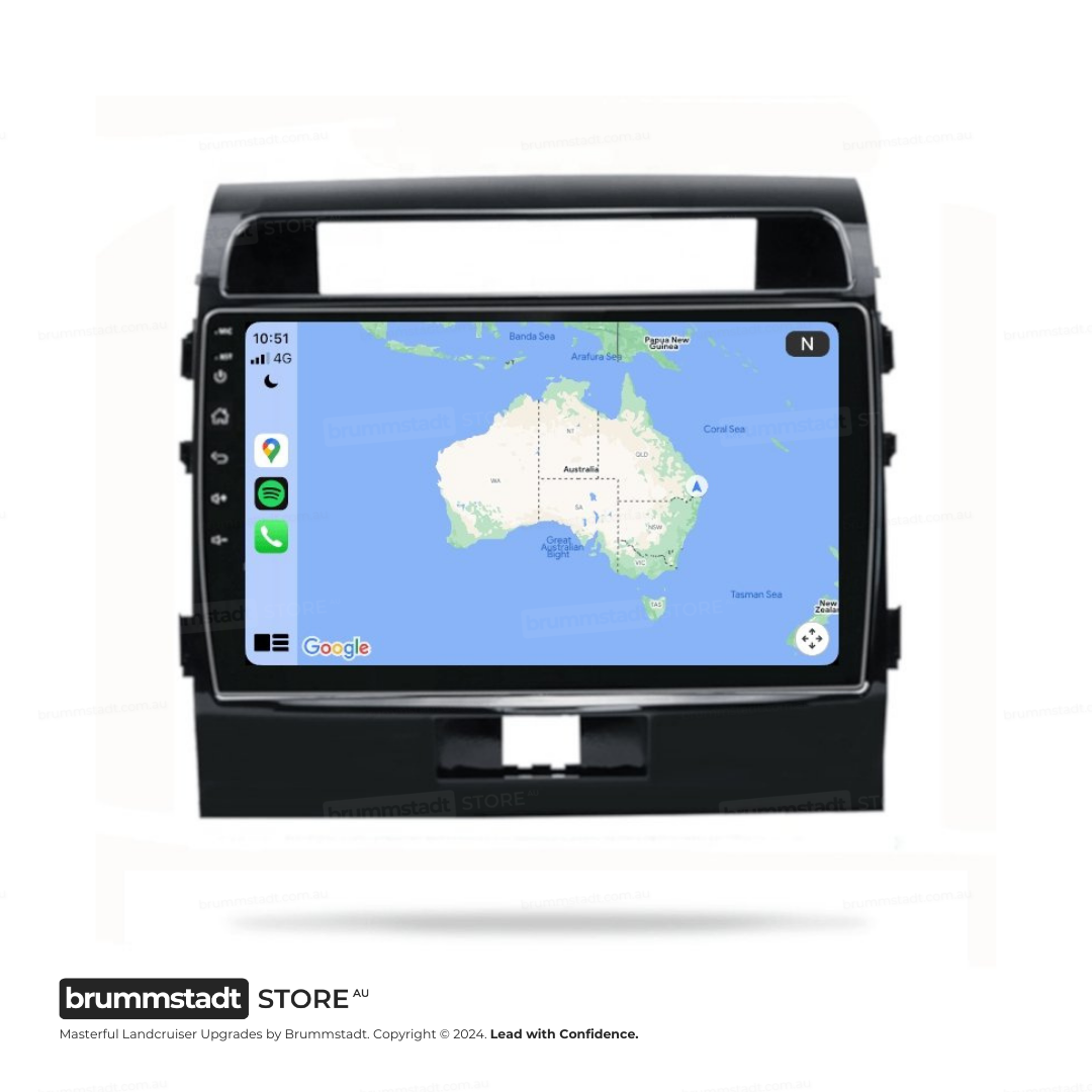 Toyota Land Cruiser 200 Series 2007-2015 - Premium Head Unit Upgrade Kit: Radio Infotainment System with Wired & Wireless Apple CarPlay and Android Auto Compatibility