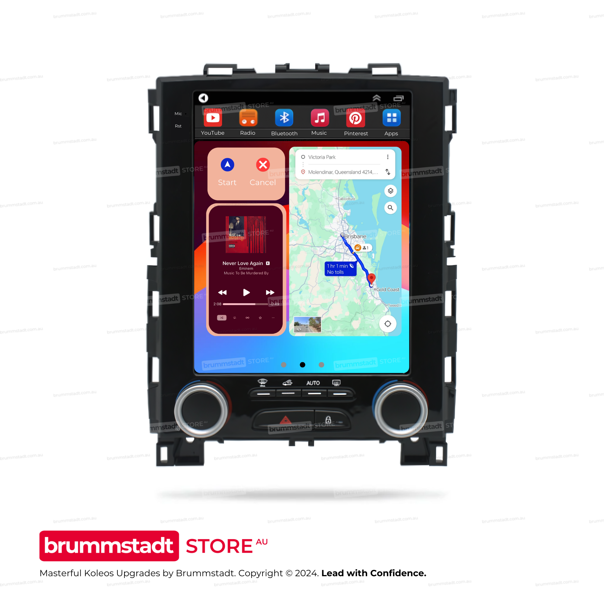 Renault Koleos 2016-2023 - Premium Head Unit Upgrade Kit: Radio Infotainment System with Wired & Wireless Apple CarPlay and Android Auto Compatibility