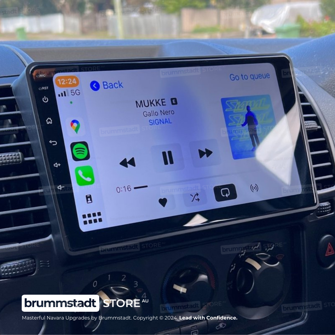 Nissan Navara 2005-2015 D40 - Premium Head Unit Upgrade Kit: Radio Infotainment System with Wired & Wireless Apple CarPlay and Android Auto Compatibility