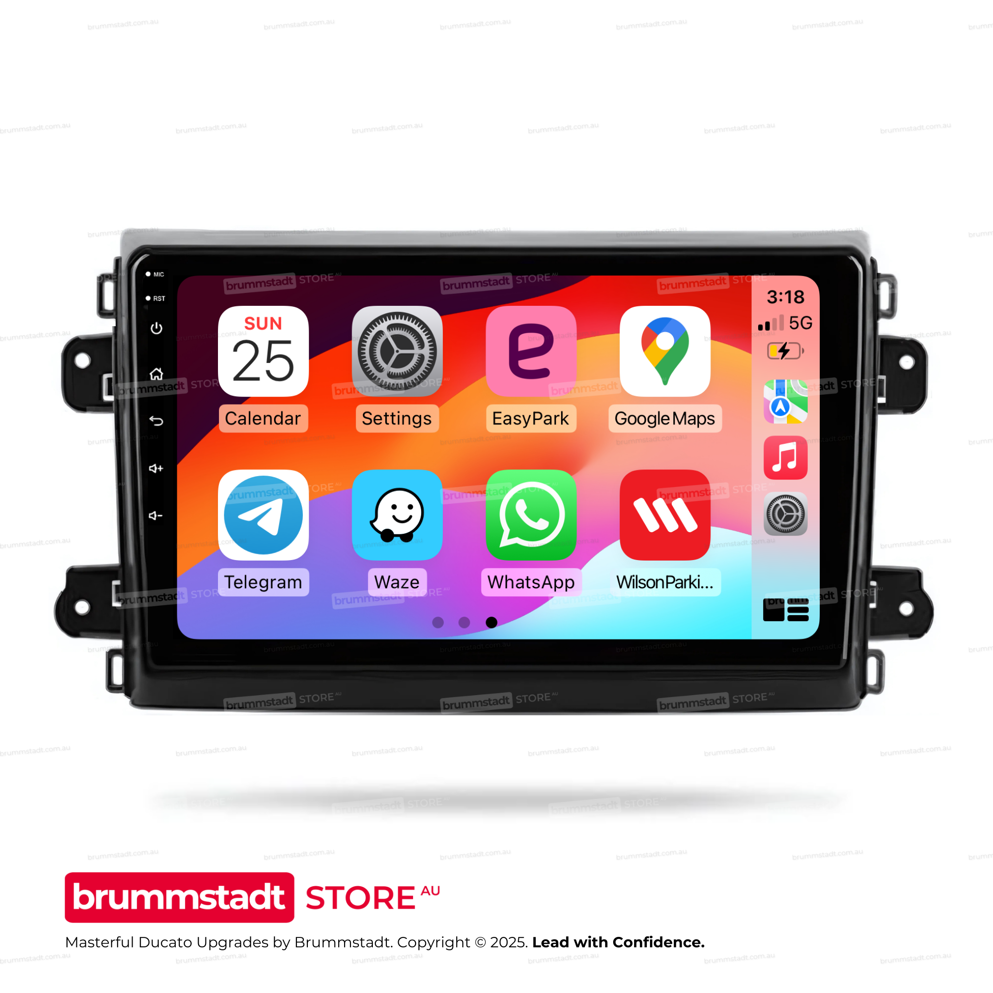 Fiat Ducato 2021-2024 - Premium Head Unit Upgrade Kit: Radio Infotainment System with Wired & Wireless Apple CarPlay and Android Auto Compatibility