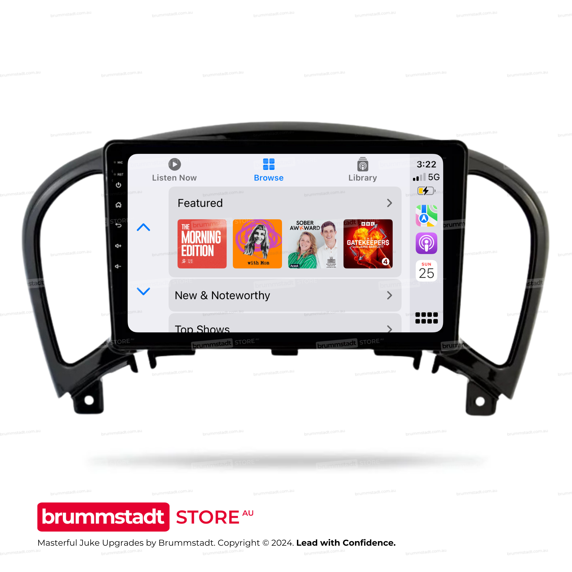 Nissan Juke 2010-2014 - Premium Head Unit Upgrade Kit: Radio Infotainment System with Wired & Wireless Apple CarPlay and Android Auto Compatibility