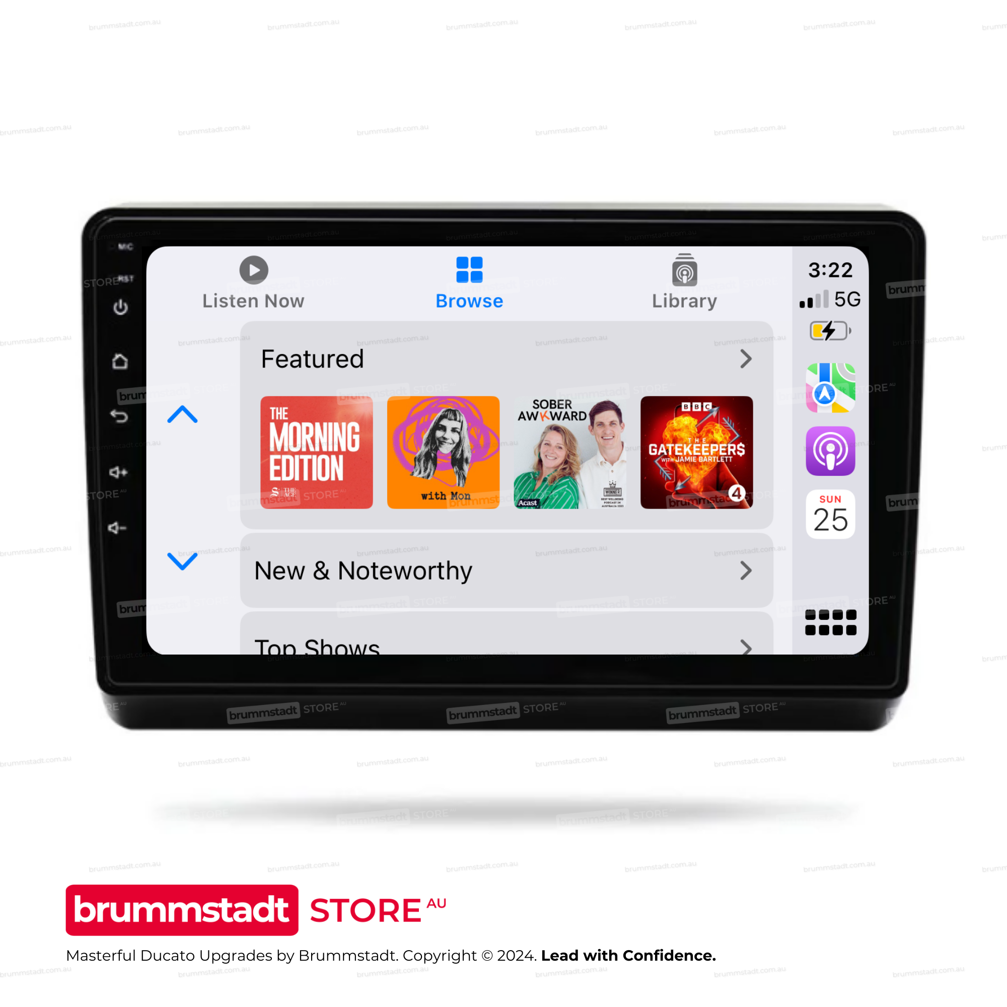 Fiat Ducato 2006-2016 - Premium Head Unit Upgrade Kit: Radio Infotainment System with Wired & Wireless Apple CarPlay and Android Auto Compatibility