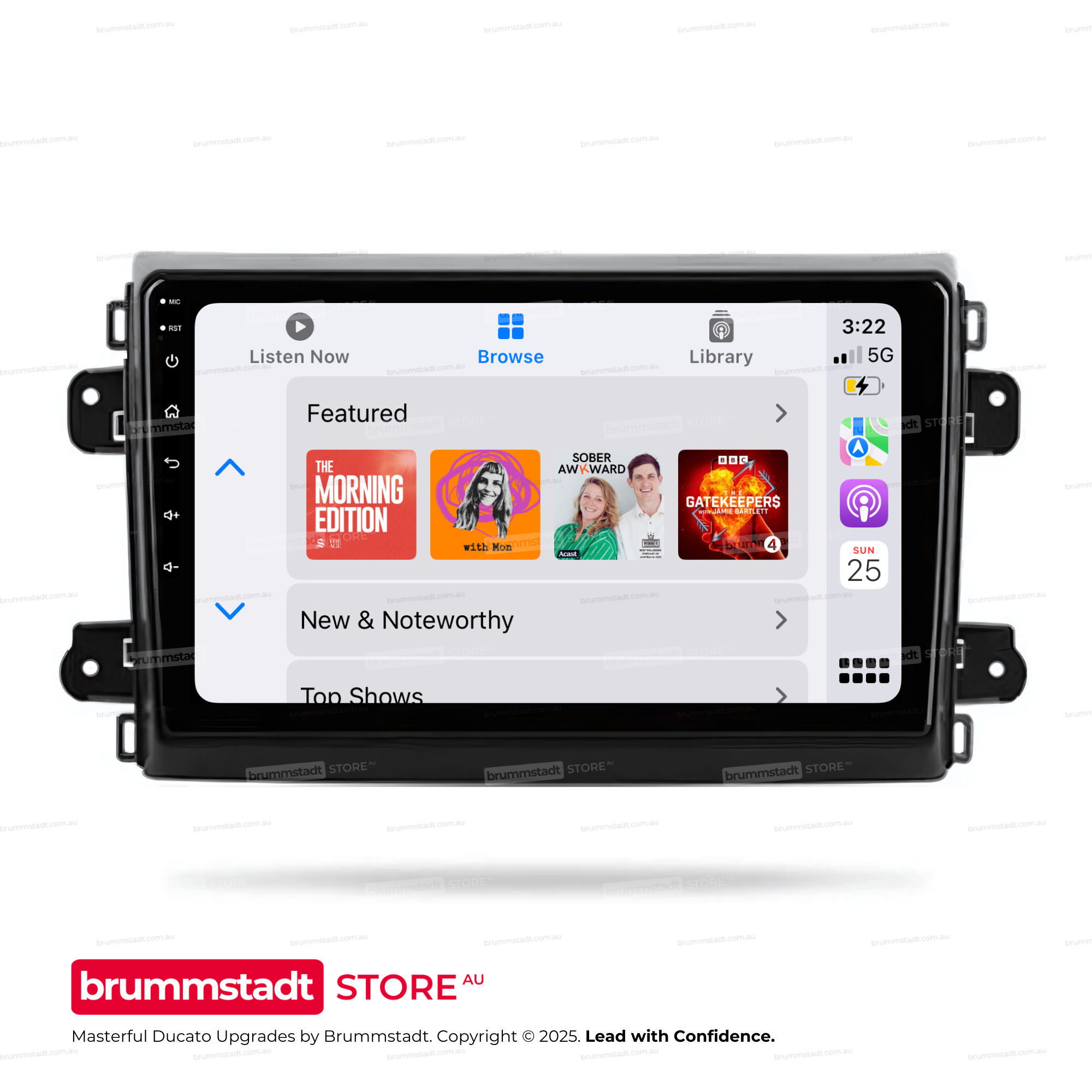 Fiat Ducato 2021-2024 - Premium Head Unit Upgrade Kit: Radio Infotainment System with Wired & Wireless Apple CarPlay and Android Auto Compatibility